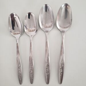 Radiant Rose by Superior Stainless 4 Pcs Soup & Teaspoons Flatware Silverware